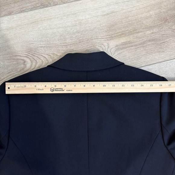 Classiques Entier Women's 10 Black long coat wool blazer style structured - Picture 12 of 14